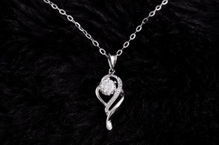 GIA 32分白金鑽石墜鍊